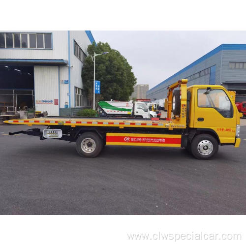 ISUZU 4x2 flat bed wrecker towing truck